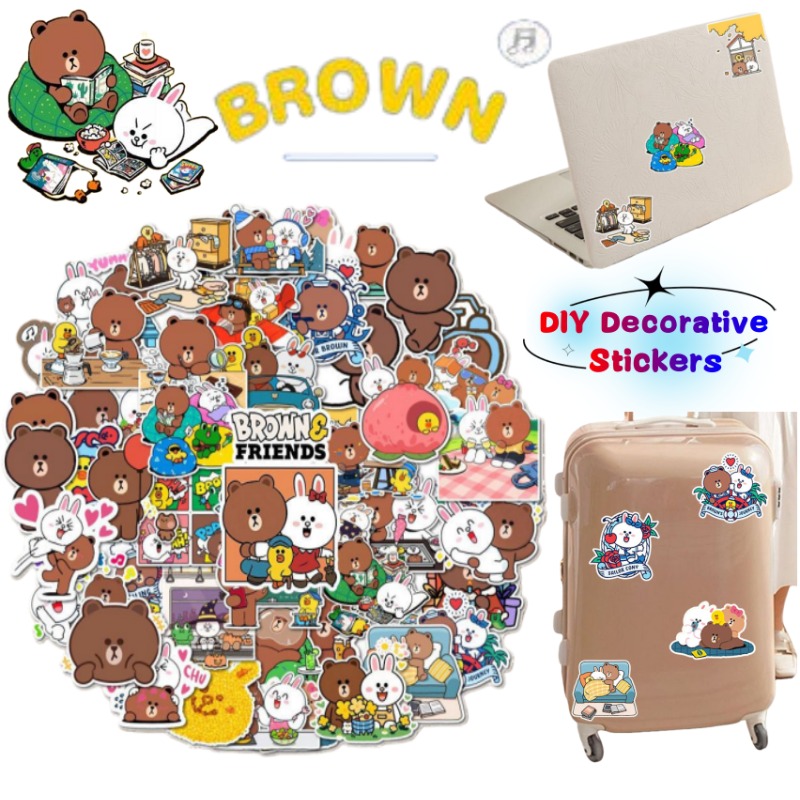 Wall Sticker - LINE FRIENDS Brown Cony Sally Anime