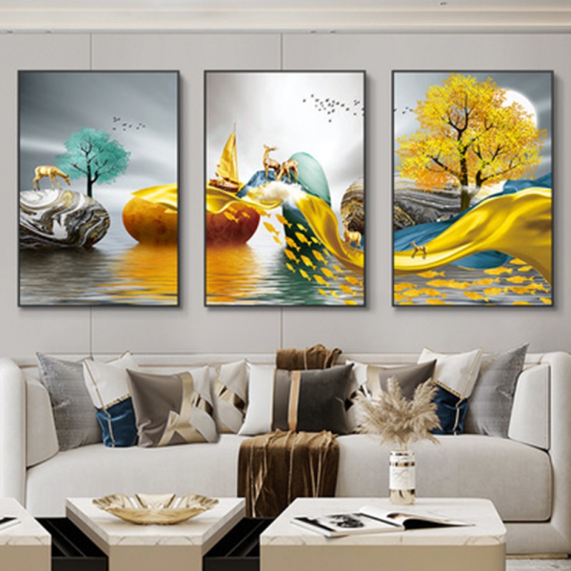 3 adet/takım çerçevesiz 3 İska - Interior Design Living Room incelemesi ve fiyatı