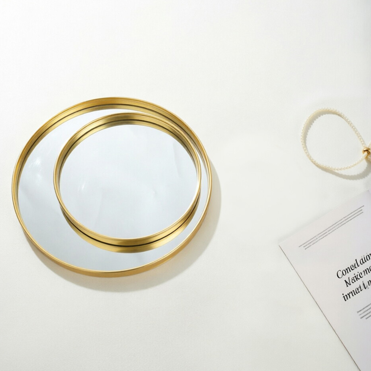 Altın Tonlu Yuvarlak Ayna Teps - Decorative Mirror incelemesi ve fiyatı