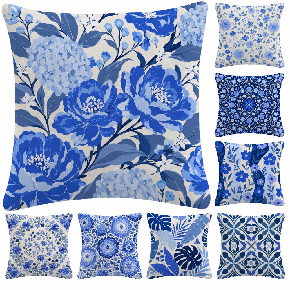 Desenli Çiçekli B-Mavi Beyaz Ç - Interior Design Living Room incelemesi ve fiyatı