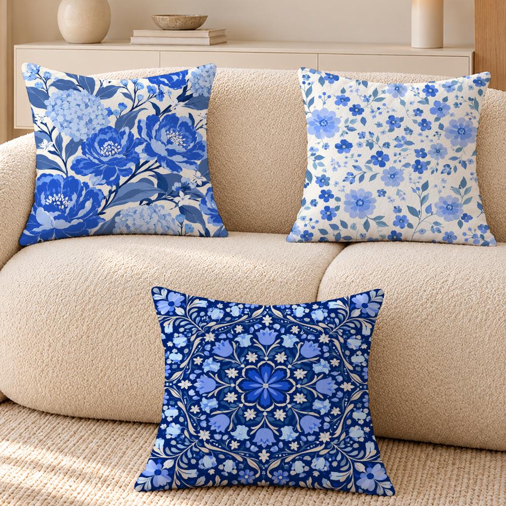 Desenli Çiçekli B-Mavi Beyaz Ç - Interior Design Living Room incelemesi ve fiyatı